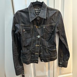 Very cute Naf Naf  washed dark blue denim jacket size M